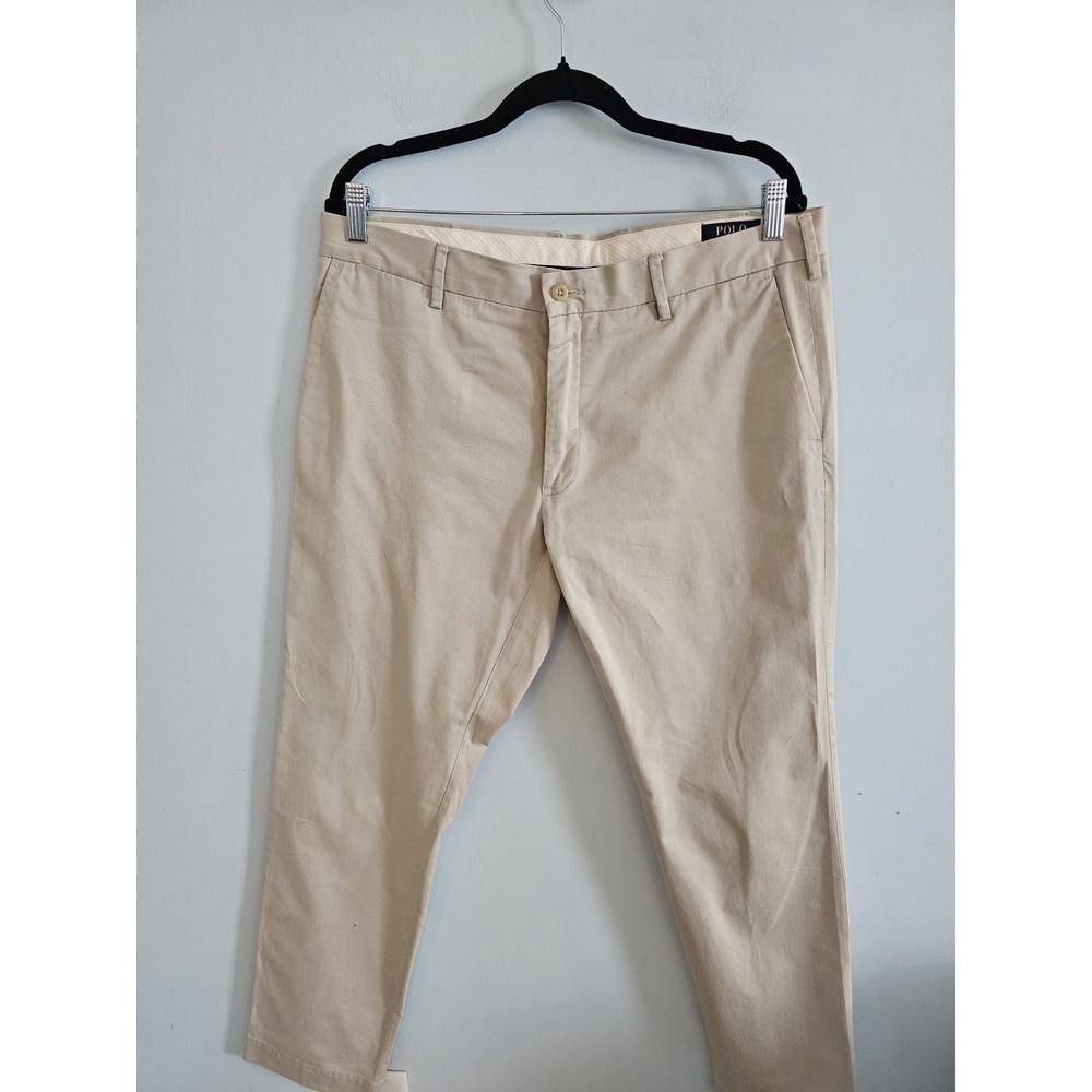 Polo Ralph Lauren Stretch Chino Khaki Preppy Luxury Designer Pants‎ 36×32